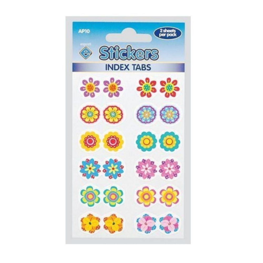 Kids Flower Bookmark Index Stickers 