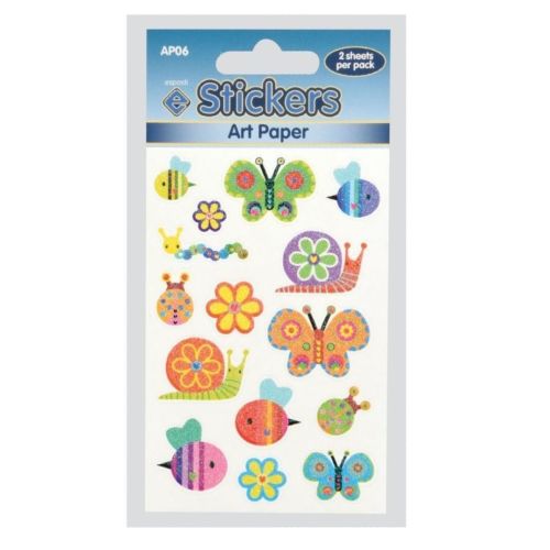 Children's Art Paper Glitter Insect Craft Stickers 