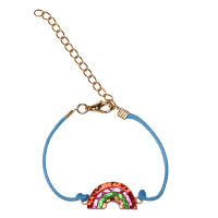 Rainbow Glitter Charm String Bracelet | Rex London