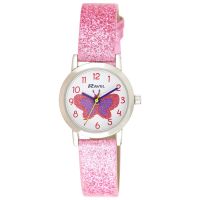 Ravel Young Girls Pink Glitter Character Watch: Butterfly