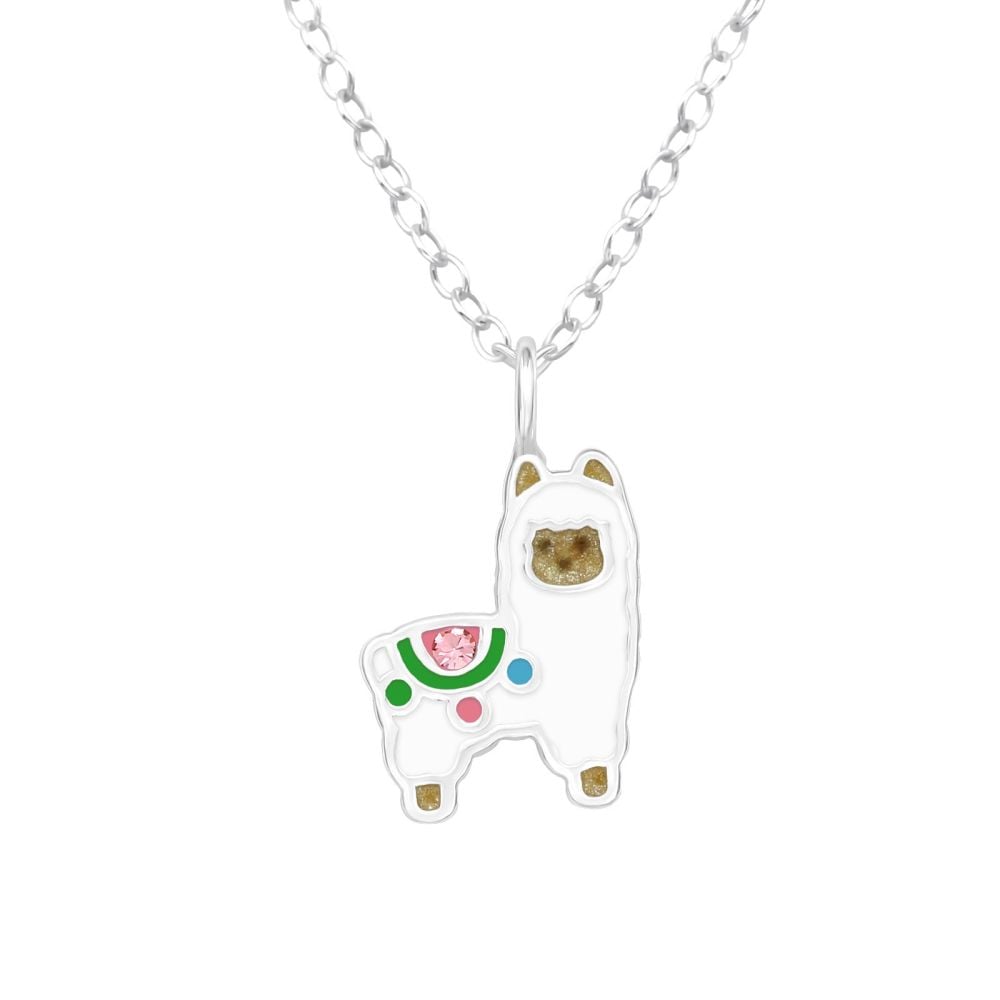 Children's Sterling Silver Alpaca Pendant Necklace