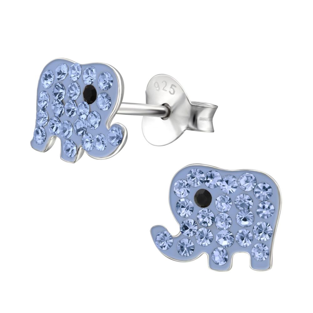 Children's Sterling Silver Elephant Ear Studs