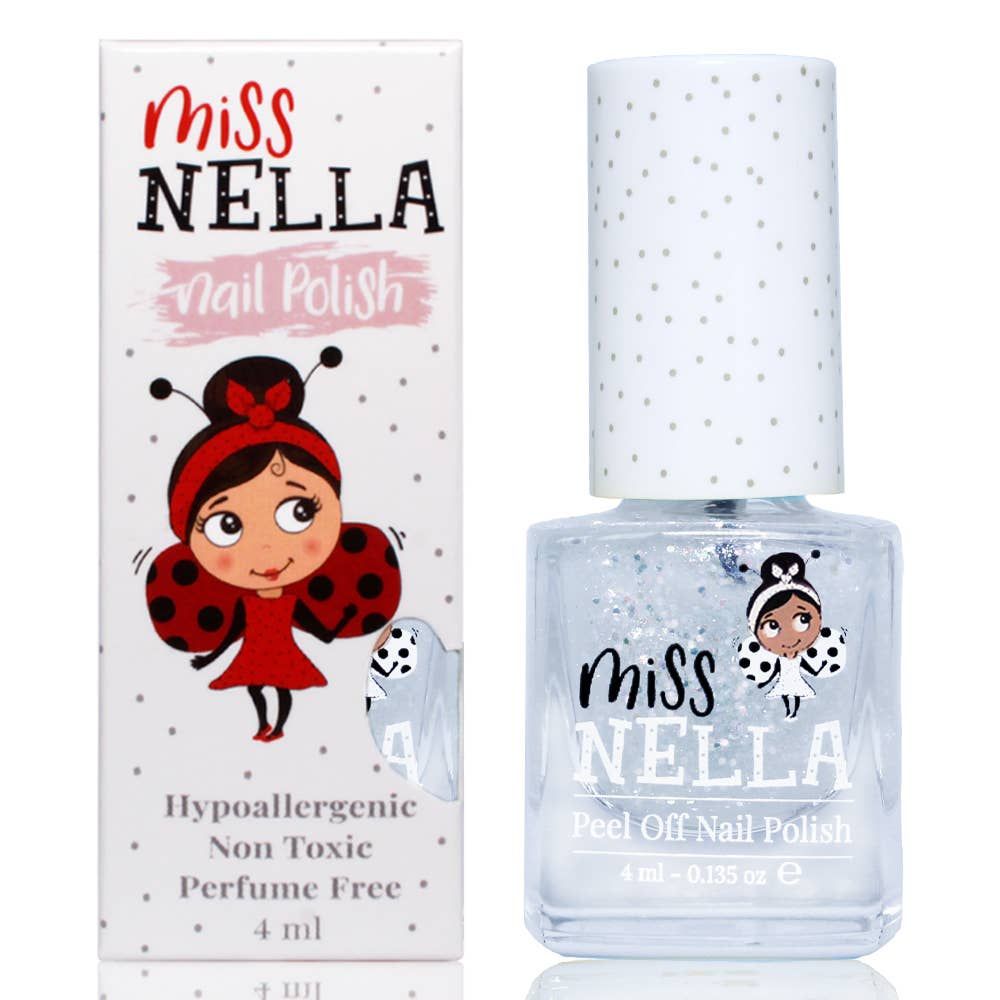 Miss Nella | Kids Peel Off Nail Polish - Confetti Clouds (4ml) (Glitter)