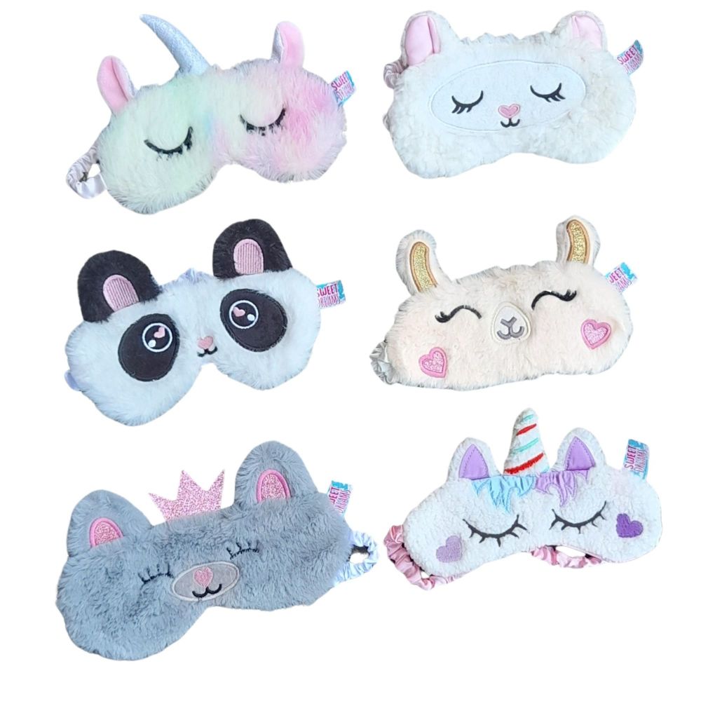 Childrens Plush Character Sleep Masks - Assorted