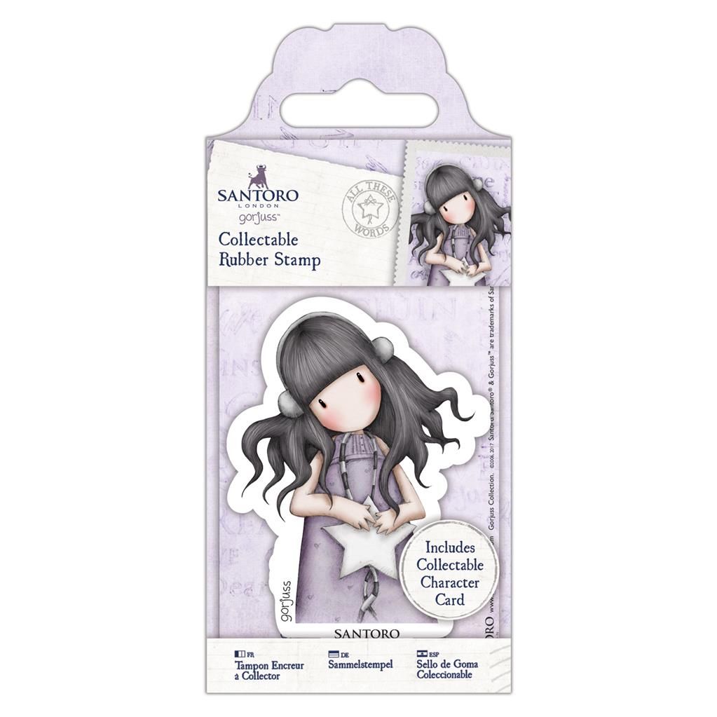 Santoro London | Gorjuss Dolls Collectable Rubber Stamp - No 55. All these Words