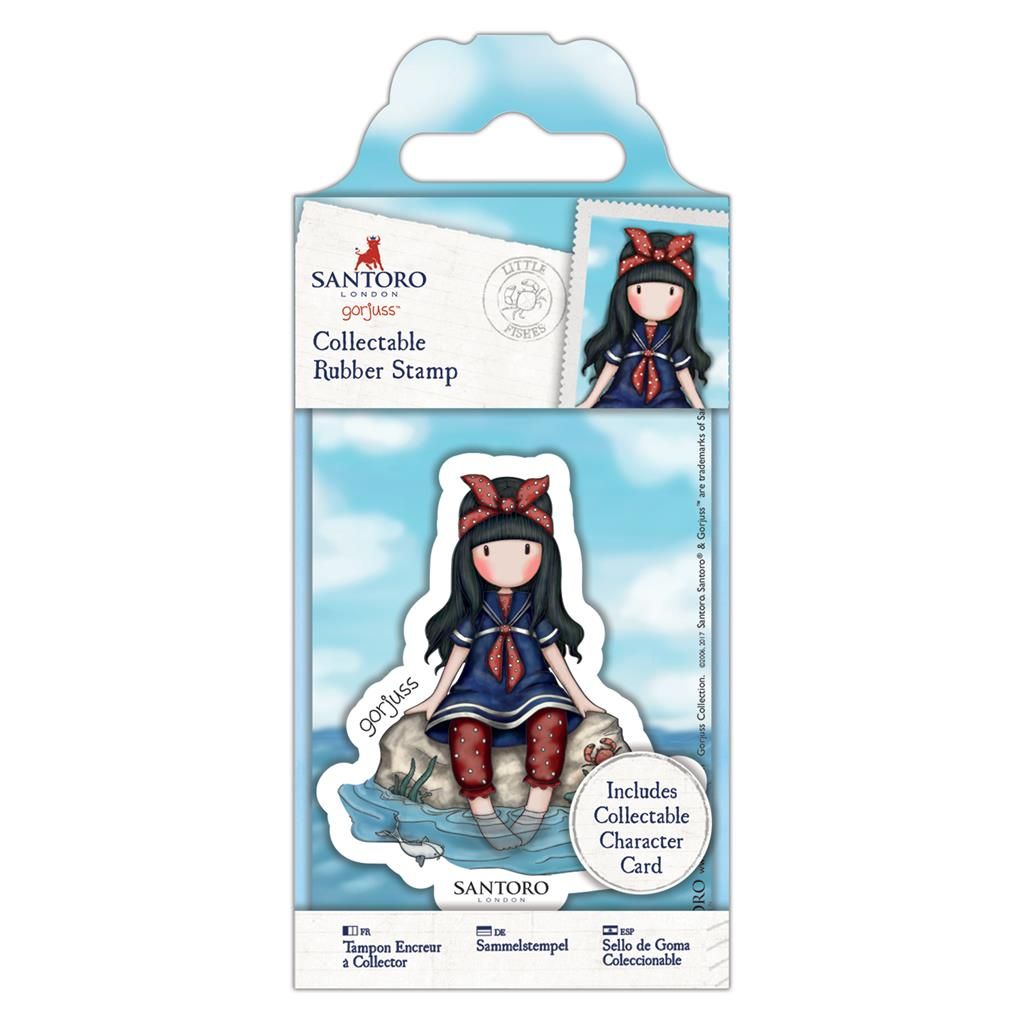 Santoro London | Gorjuss Dolls Collectable Rubber Stamp - No 41. Little Fishes
