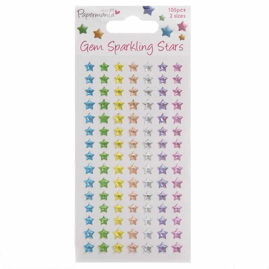 Papermanina | Pastel Coloured Star Sticker Gems 