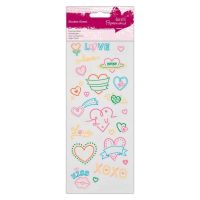 Neon Love Craft Stickers | Papermania