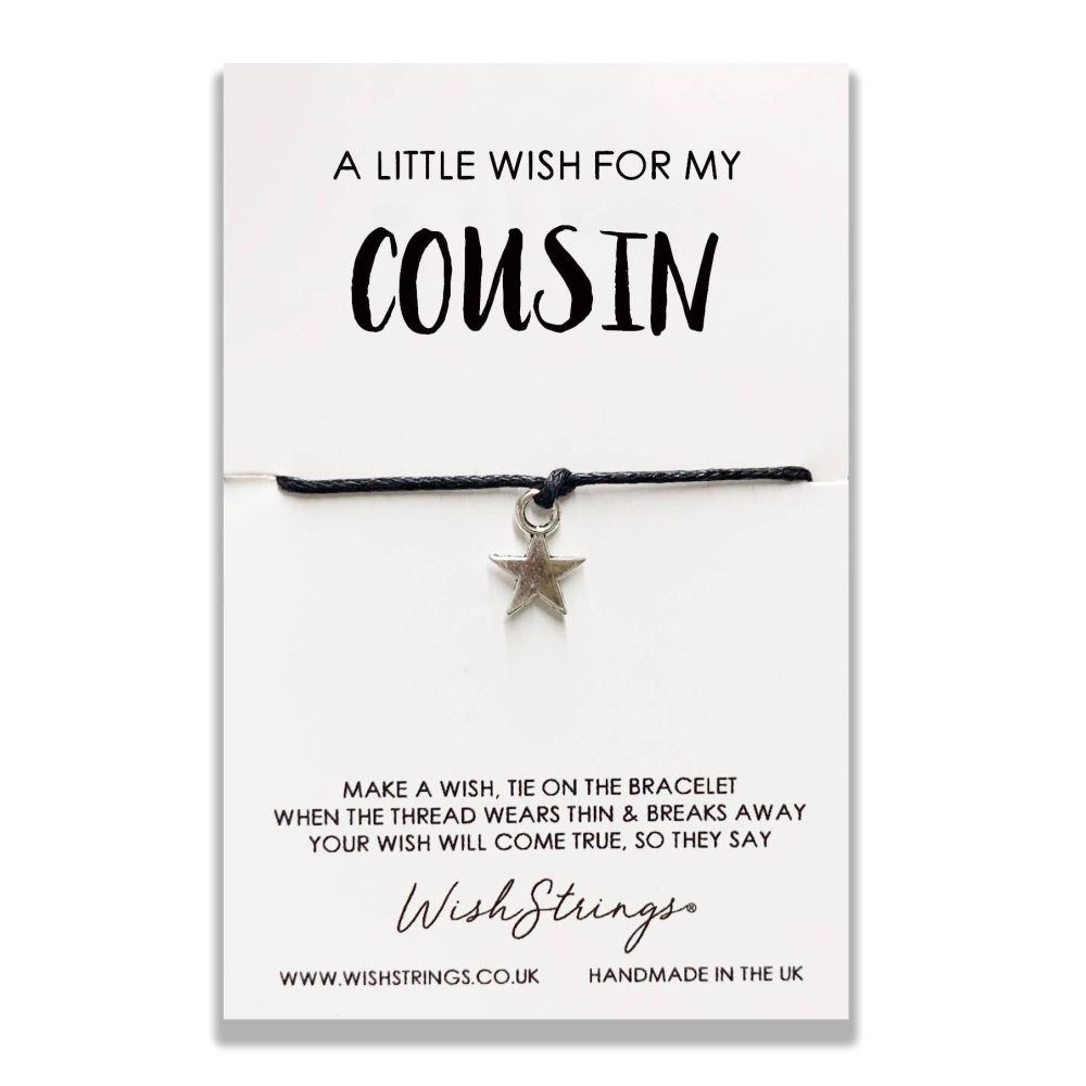 Wishstrings | A Little Wish For My "Cousin" Star Charm Wish Bracelet