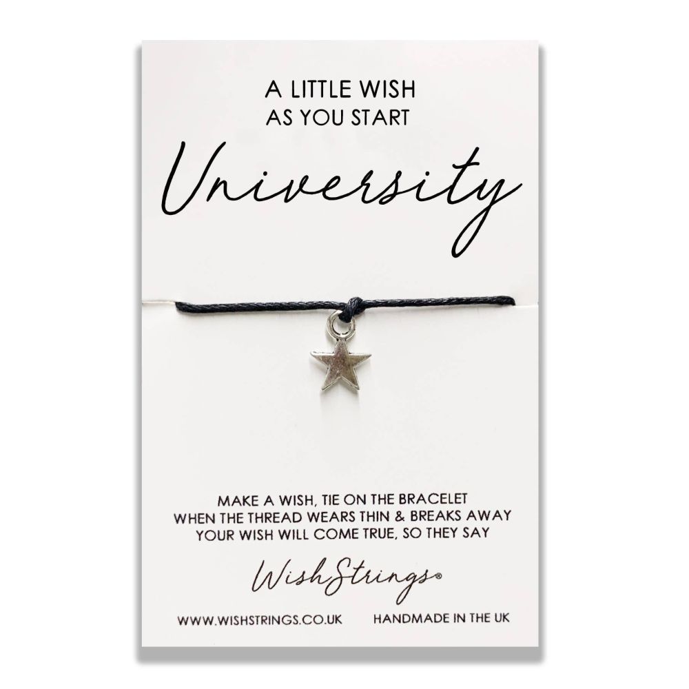 Wishstrings | A Little Wish As You Start "University" Star Charm Wish Bracelet
