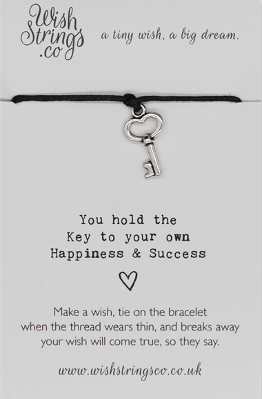 Wishstrings | "Key to Success" Key Charm Wish Bracelet