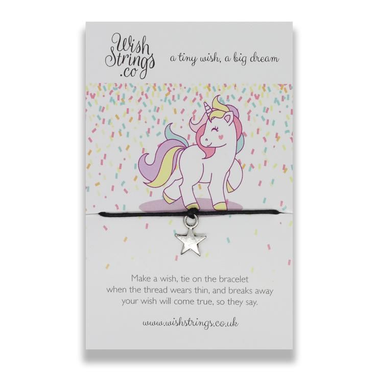 Wishstrings | Unicorn Star Charm Wish Bracelet