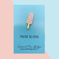 Ice Lolly Pin Badge by Wishstrings