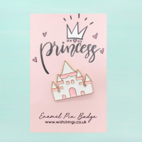 Princess Castle Pin Badge by Wishstrings