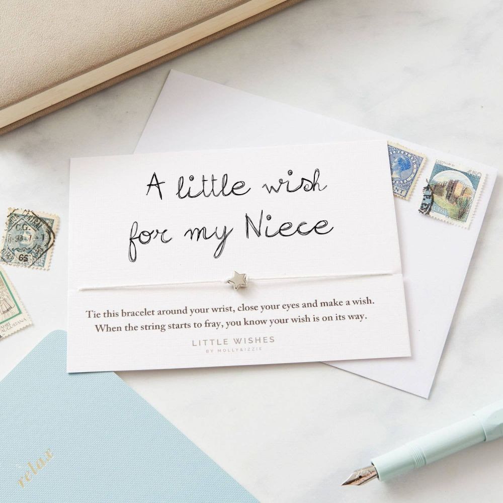 By Molly & Izzie | "A Little Wish for My Niece" Star Charm Wish Bracelet Card
