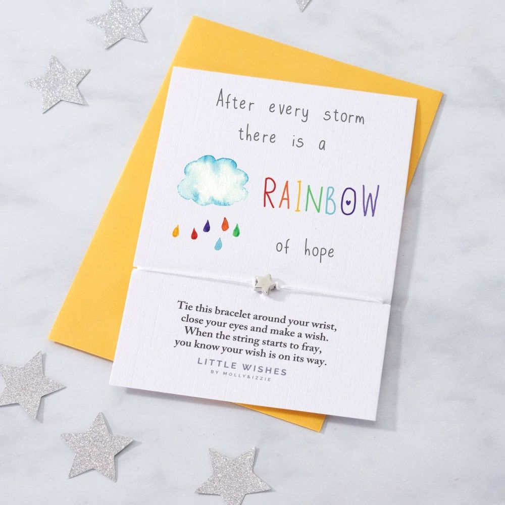 By Molly & Izzie - "A Rainbow of Hope" Star Charm Wish Bracelet Card