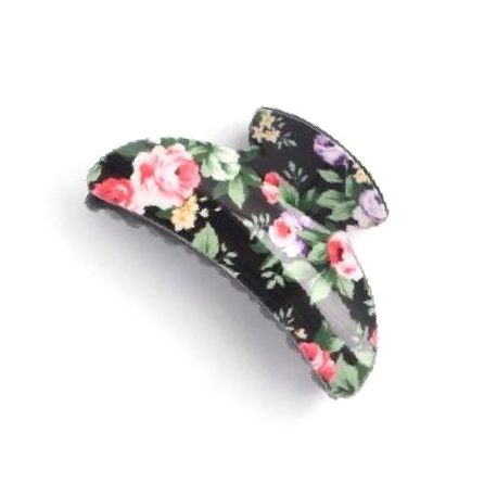 Womens Floral Printed Hair Claw Clip