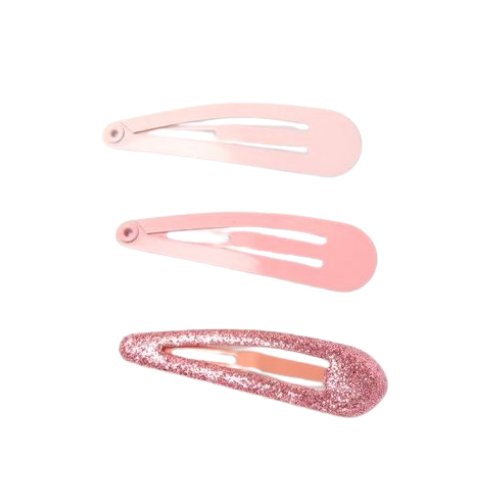 Pack of 6 Multi Pink Snap Hair Clips