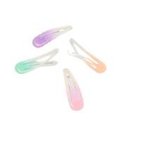 Pastel Glitter Snap Hair Clips - Pack of 4