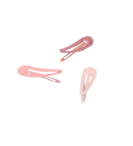Girls Multi Pink Snap Hair Clips - Pack of 6