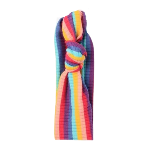 Rainbow Striped Knotted Headband
