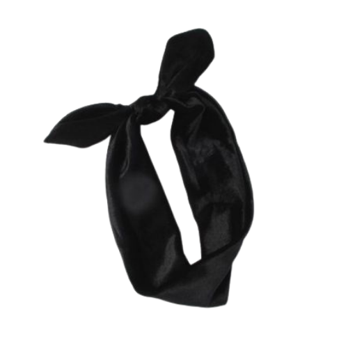 Black Velvet Headband with Tied Bow