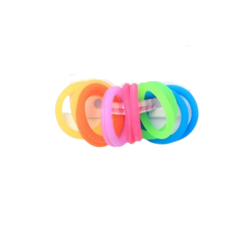 Girls Pack of 12 Small Neon Silicone Hair Elastics