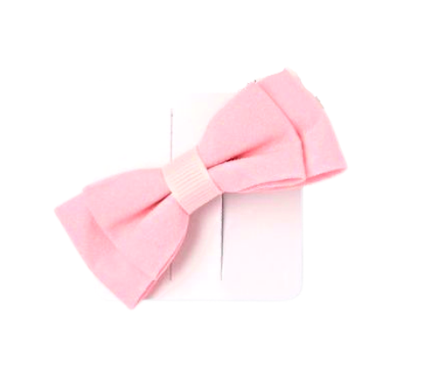 Girls Small Fabric Double Bow Hair Clip