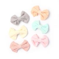 100% Cotton Assorted Pastel Bow Hair Clip