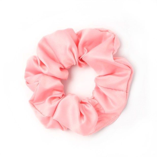 Pink Satin Hair Scrunchie