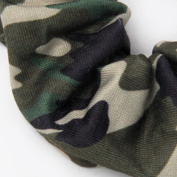 Girls Camouflage Printed Jersey Hair Scrunchie