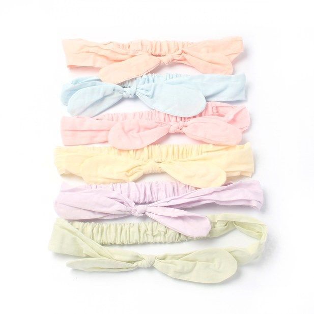 100% Cotton Assorted Pastel Headband with Bow