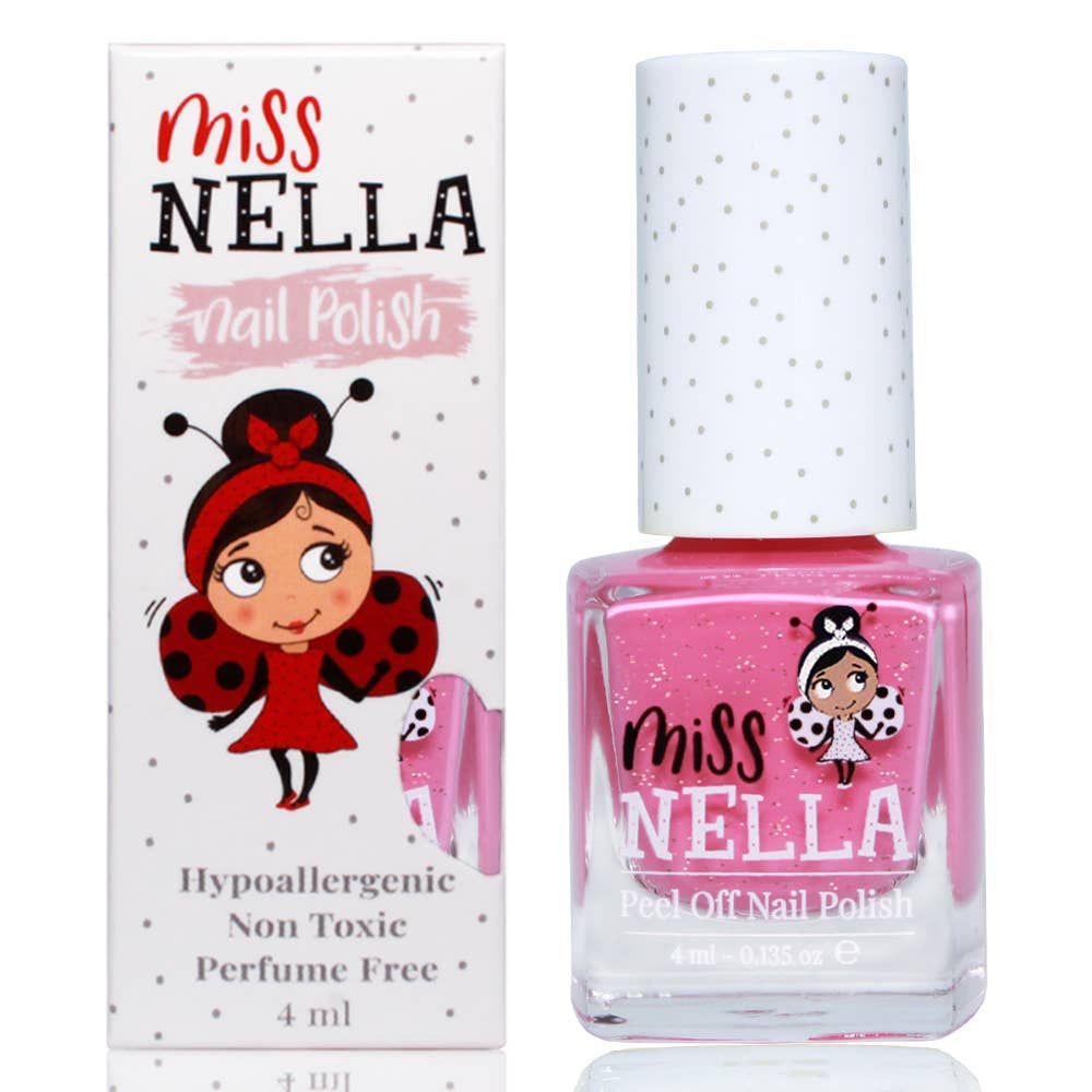 Miss Nella | Kids Peel Off Nail Polish - Watermelon Popsicle (4ml) (Glitter)