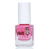 Miss Nella | Girls Non Toxic Peelable Nail Polish - Watermelon Popsicle (4ml) (Glitter)
