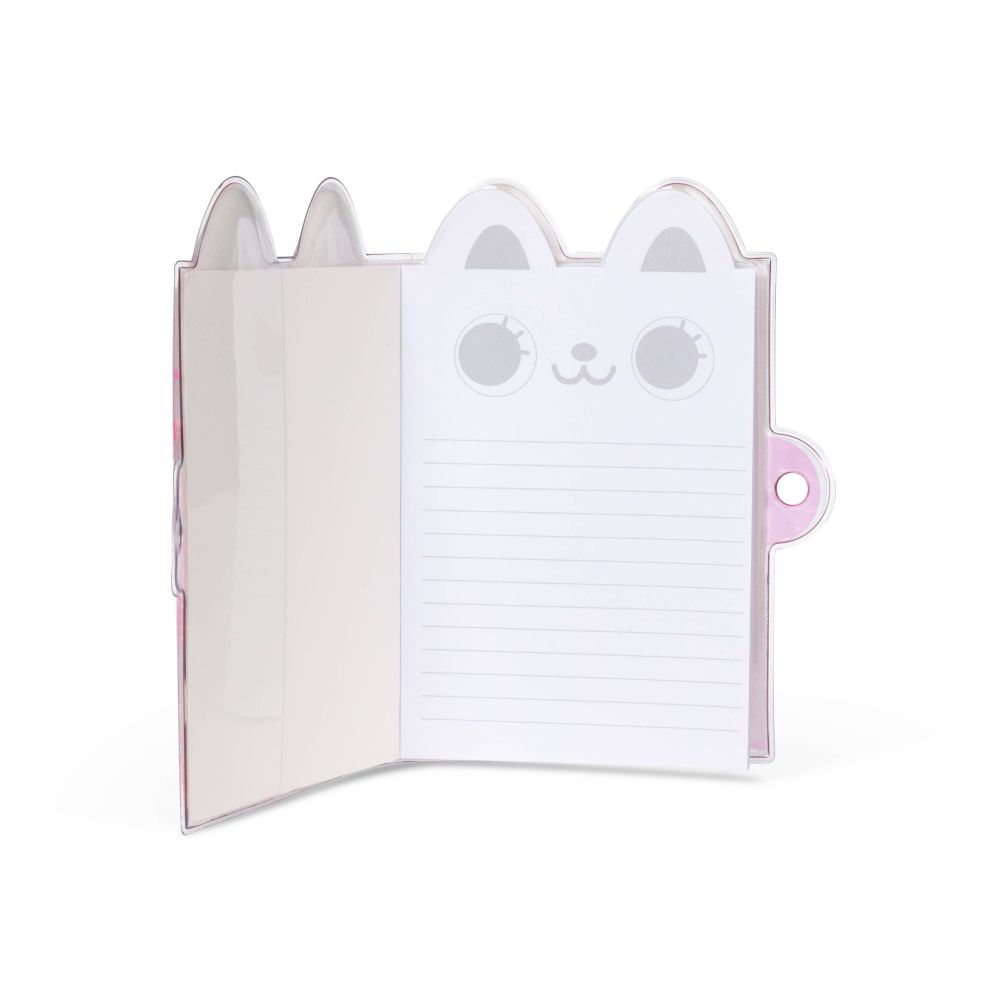 Pango | Childrens Kawaii Cat Pink Glitter Lockable Jelly Diary