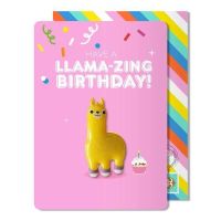  Pango Productions | Hello Jello! Kids Kawaii Llama Magnet Birthday Card