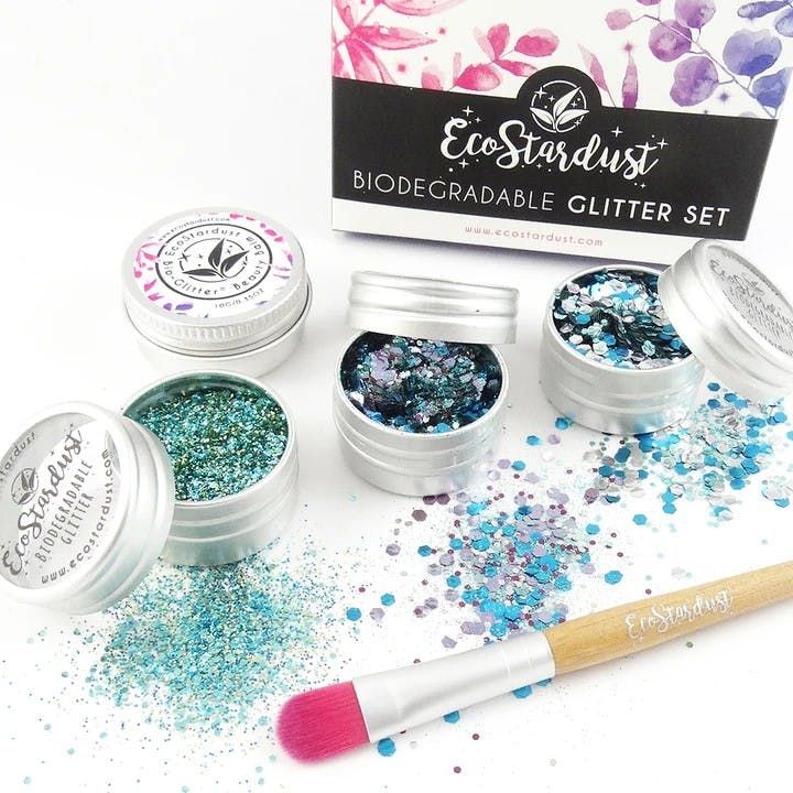 Eco Stardust | Biodegradable Make Up Glitter Pot Set - Mermaid (Pack of 3)