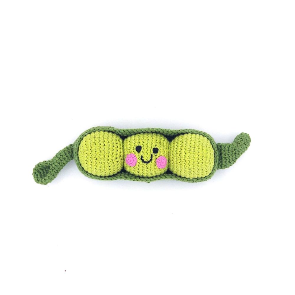 Friendly Vegetable - Peapod Rattle Toy | Pebblechild