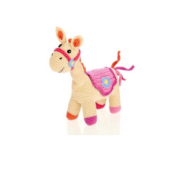 Pebble Toys | Hand Knitted Fairtrade Crotchet Horse Soft Toy