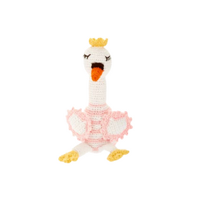 Pebble Toys | Hand Knitted Fairtrade Crotchet Swan Princess Soft Toy