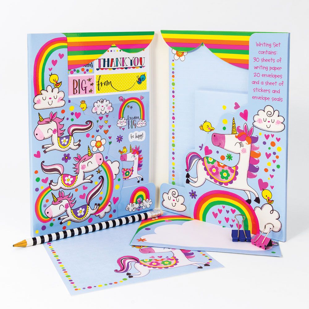 Rachel Ellen Designs | Childrens "Unicorn" Writing Wallet Gift Set