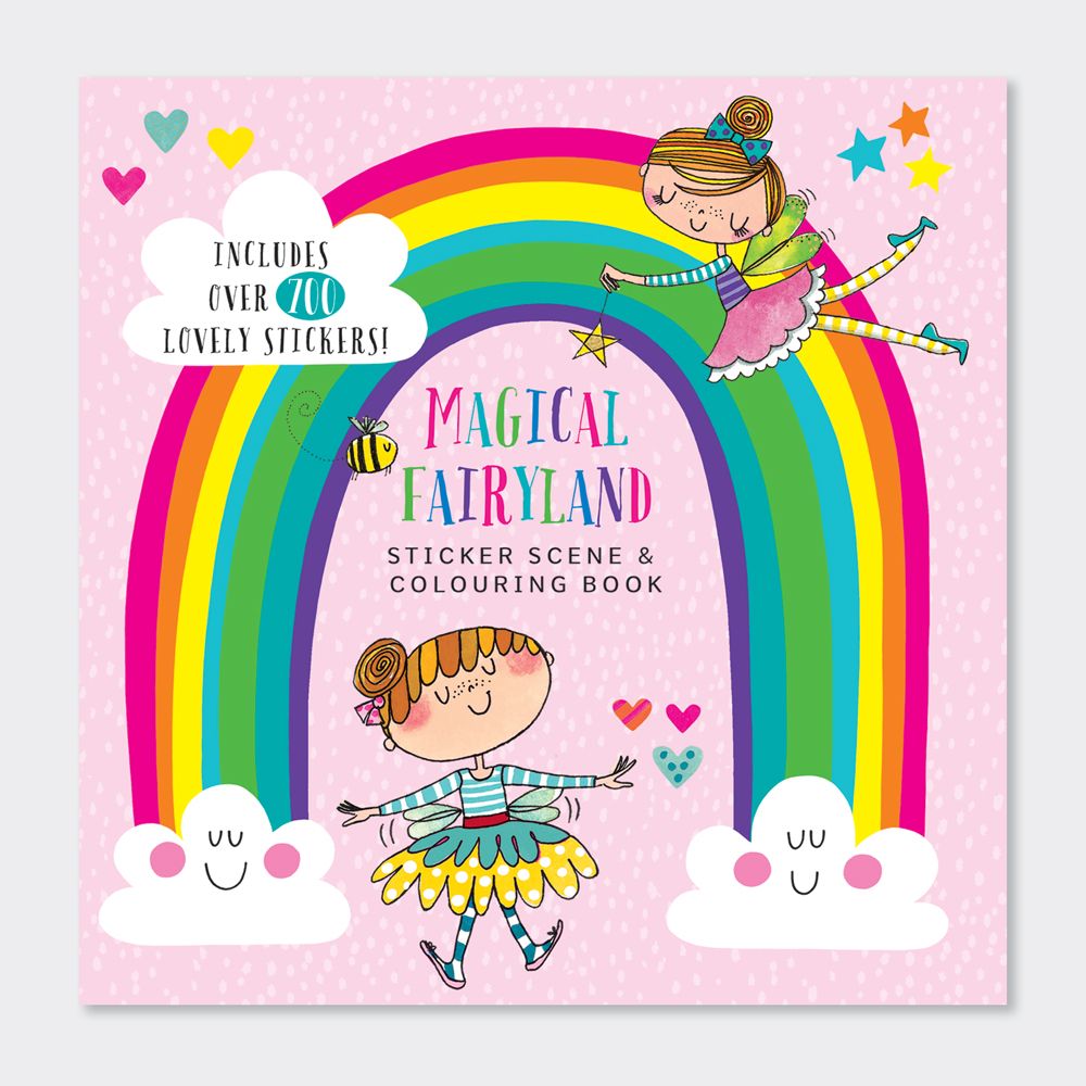 Rachel Ellen Designs | Childrens Fairyland Sticker Scene & Activity Colouring Book