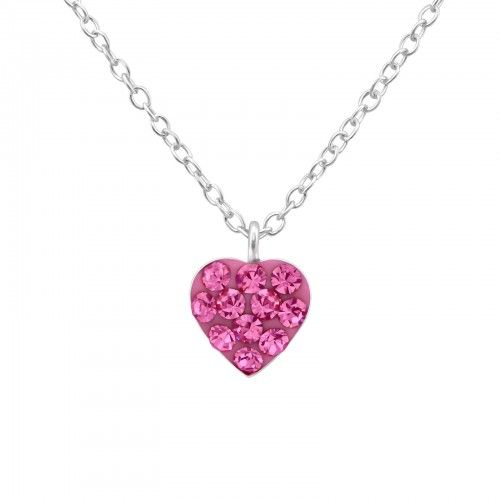 Children's Sterling Silver Heart Pendant Neck Chain