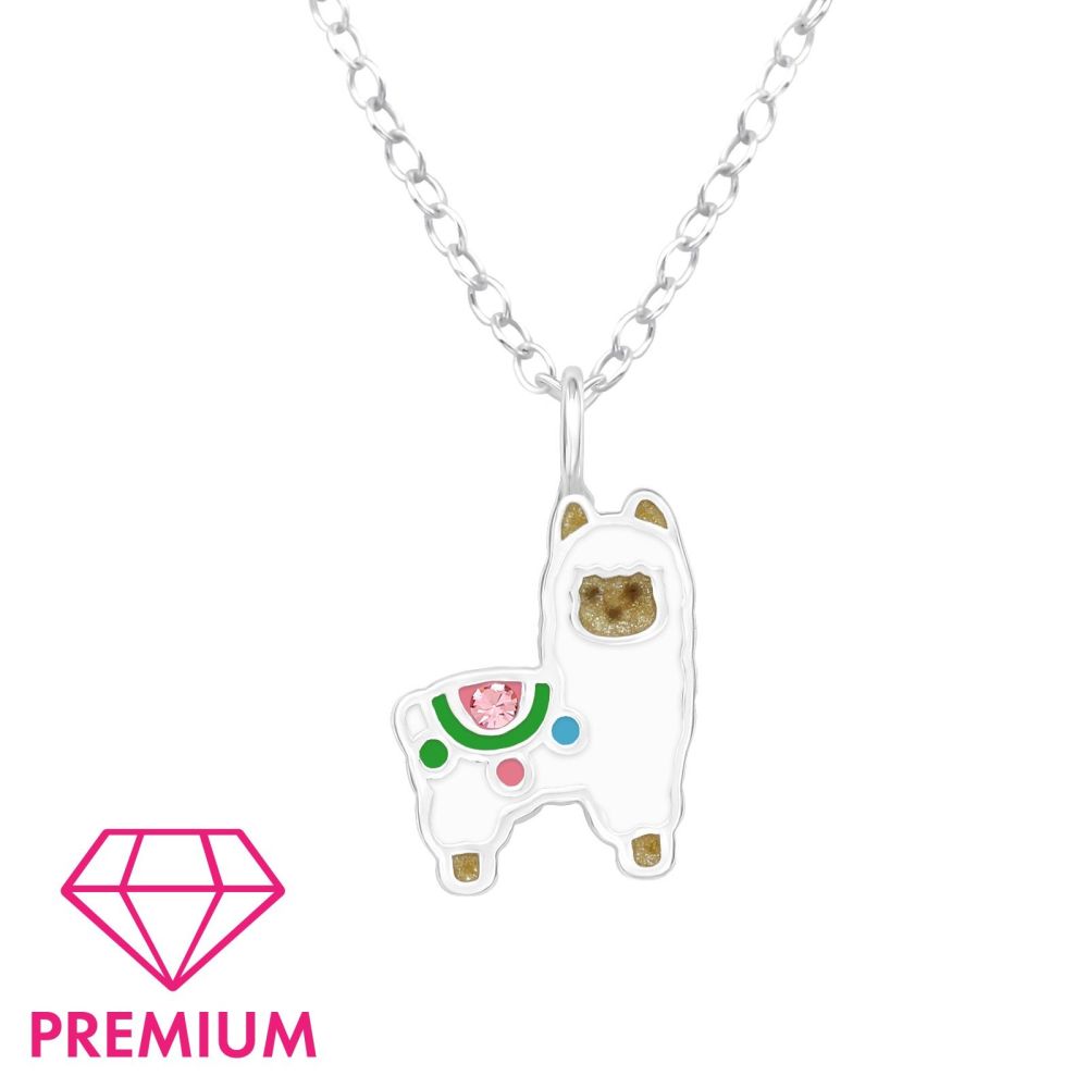 Sterling Silver Alpaca Pendant Chain Necklace