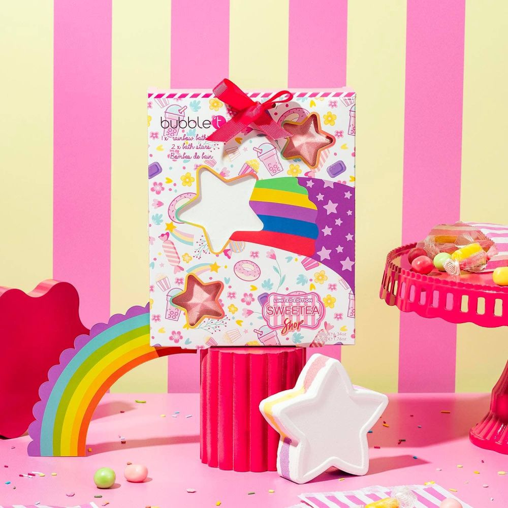Bubble T Cosmetics | Sweetea Shop Rainbow Star Bath Bomb Gift Set