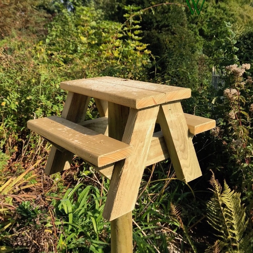 Squirrel picnic bench from the Woodchester Workshop