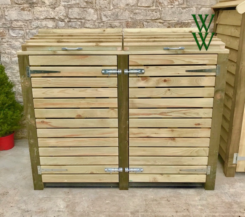 Wooden Bin Stores Timber garden stores / The Woodchester Stroud