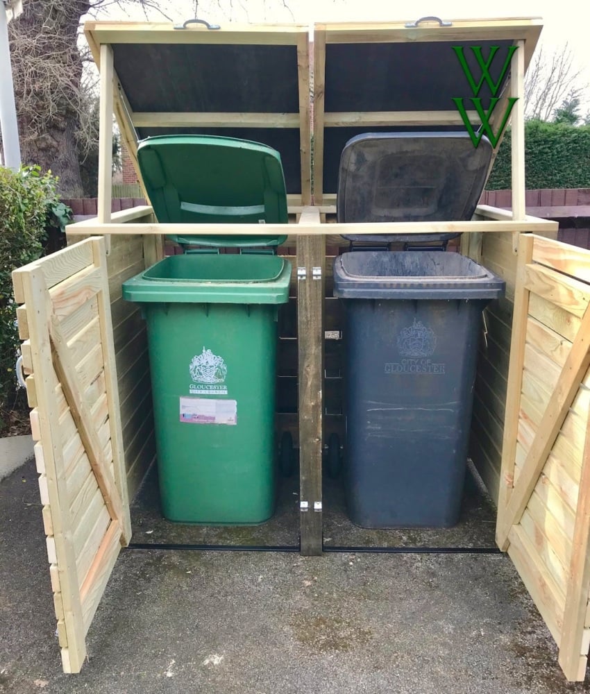 Wooden Bin Stores - Timber garden stores / The Woodchester Workshop, Stroud