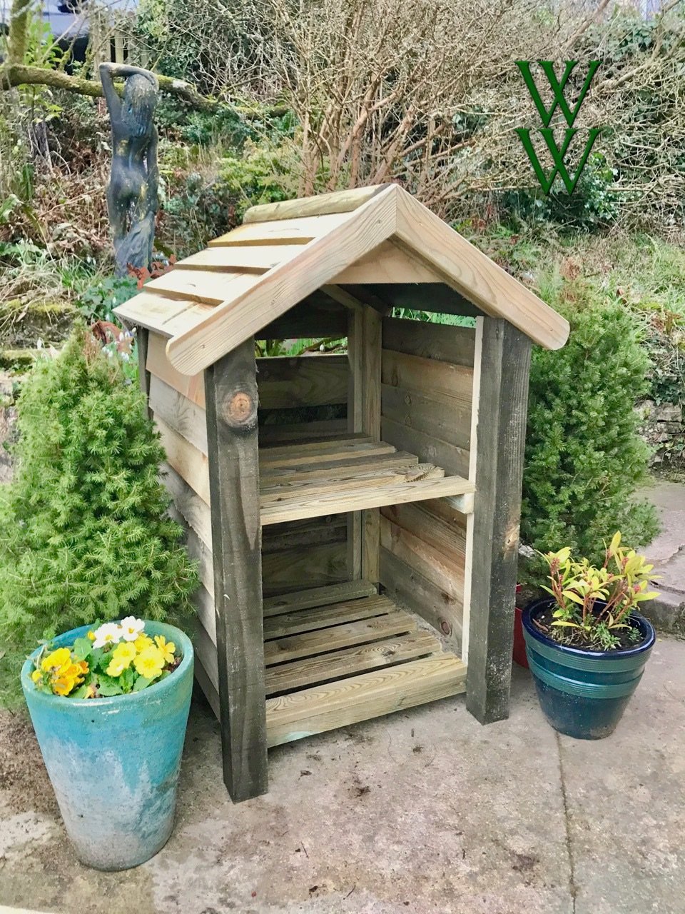 Tall Double recycling bin store Woodchester Workshop