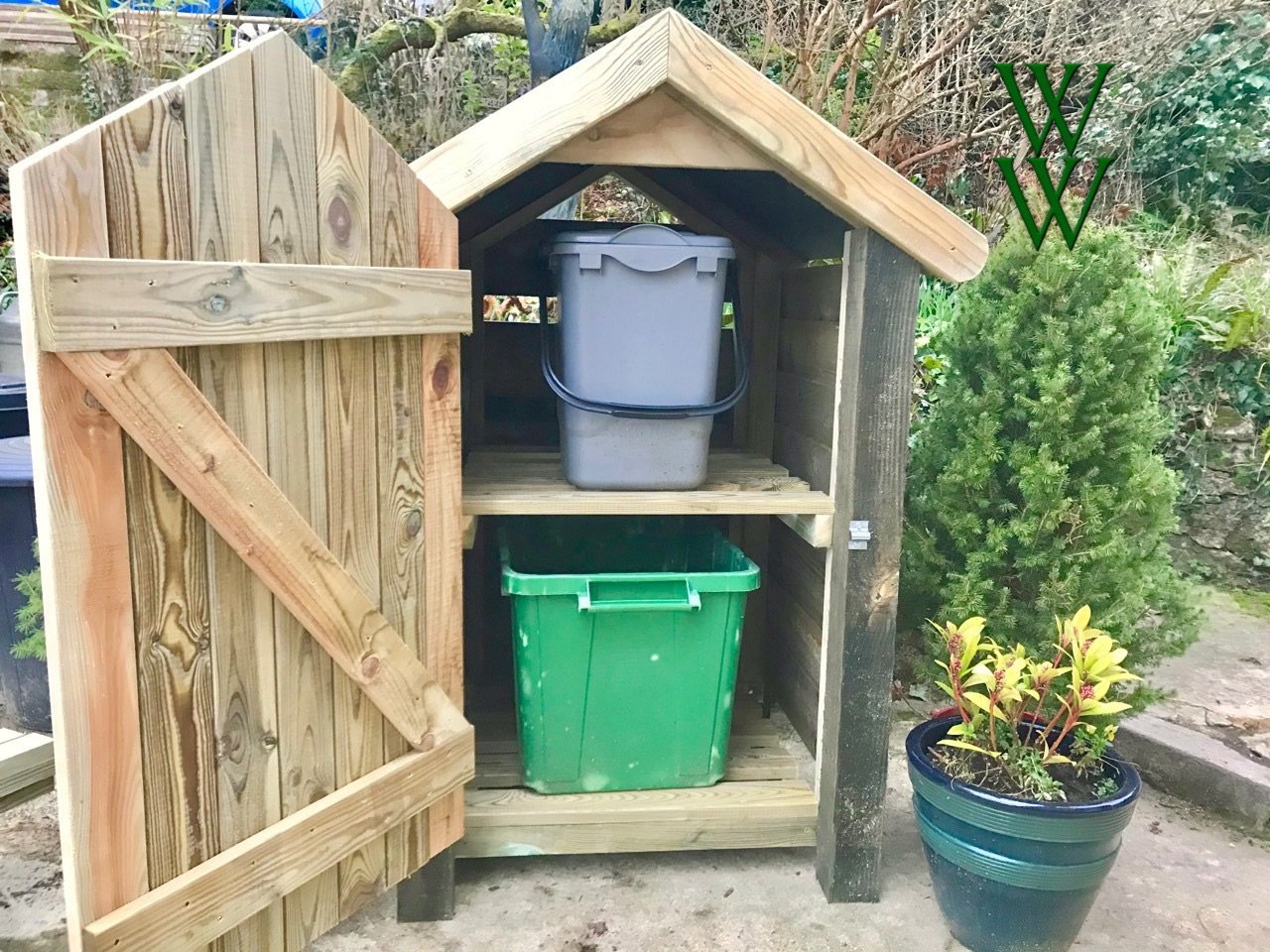 2 high recycling Bin Store Woodchester Workshop Stroud